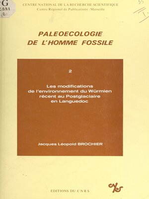 cover image of Paléoécologie de l'homme fossile (2)